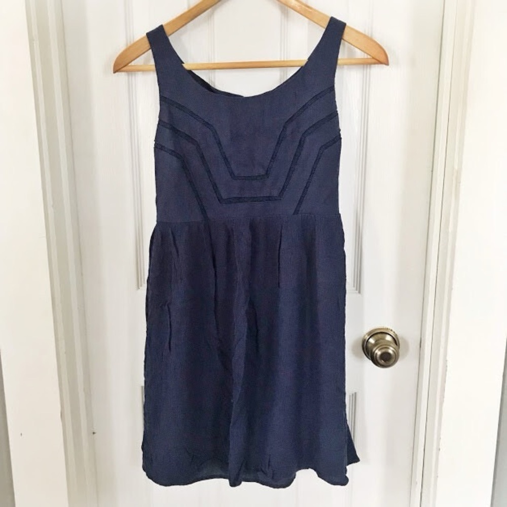 Princess by Vera Wang Womens Dress Size 1 Blue Baby Doll Zipper Back